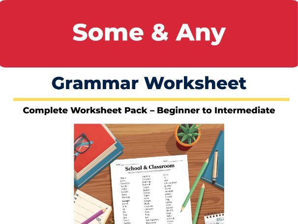 Some & Any Worksheet | ESL Grammar Activity | Quantifiers Practice | Answers