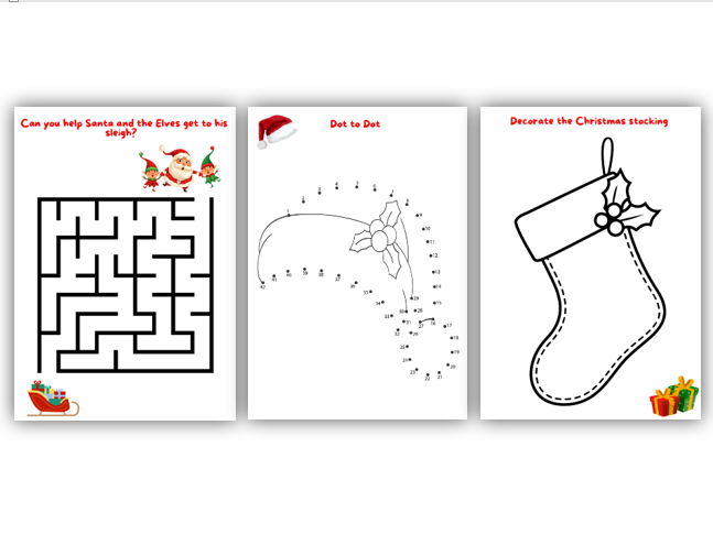 Christmas Themed Activity Booklet