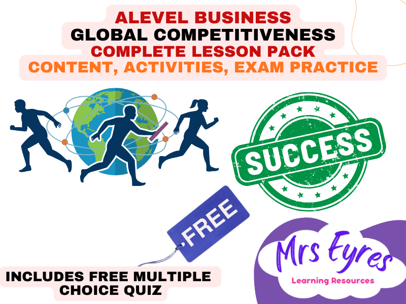 A Level Business 4.2.5 Global Competitiveness Lesson Pack and Free MCQ Quiz