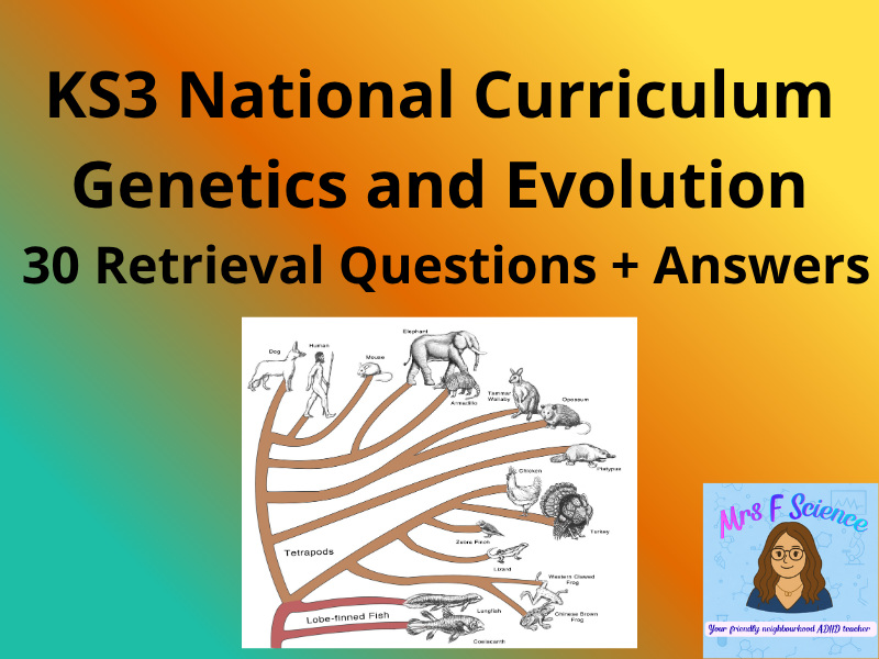 KS3 Science Genetics & Evolution – 30 Retrieval Questions + Answers