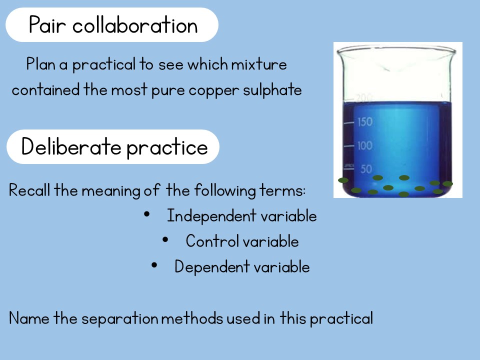 New KS3 Chemistry separating copper sulphate Teaching Resources