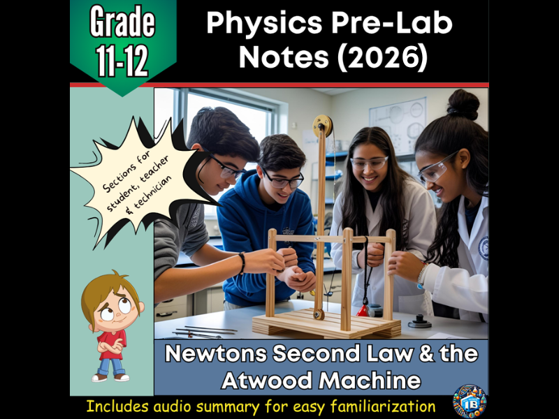 IB DP Physics The Atwood Machine and Newton’s Second Law Pre-Lab Notes 2026