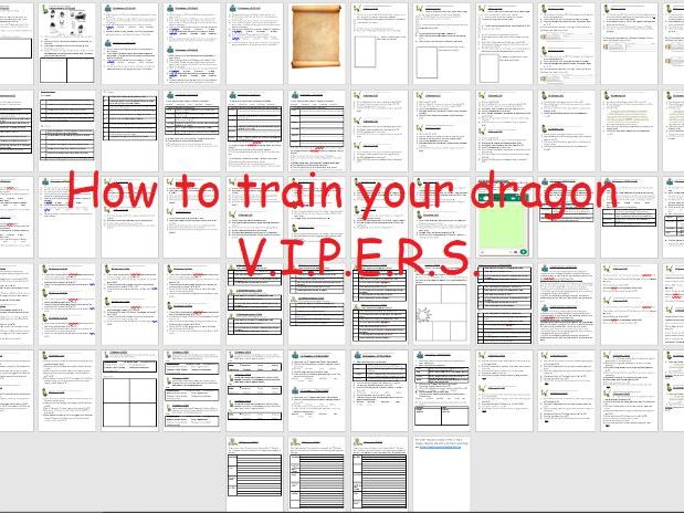 How To Train Your Dragon VIPERS  - 9 weeks Whole Class Guided Reading