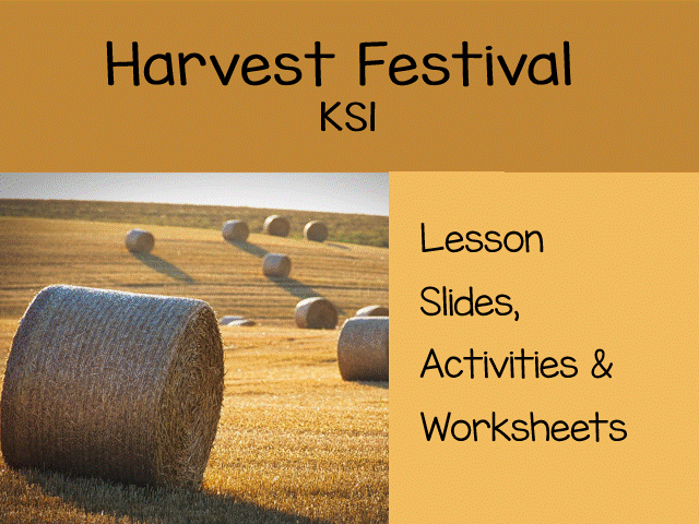 Harvest Festival KS1: RE Lesson Slides, Activities & Worksheets