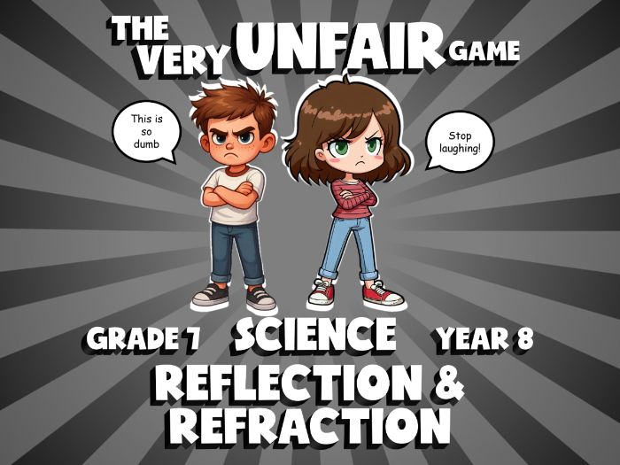 Reflection & Refraction VERY UNFAIR GAME | No-Prep Year 8 Science Review Activity