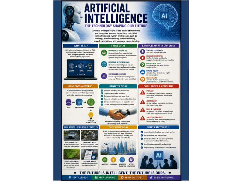 Artificial Intelligence: The Technology Shaping Our Future 18"x24" Class Poster