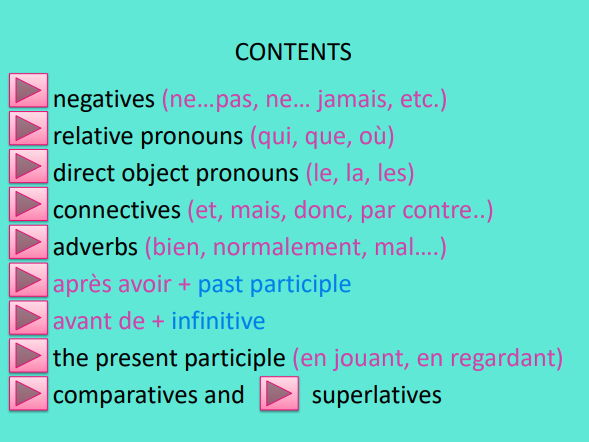 Grade 9 French: The A Sentence Structure Guide*