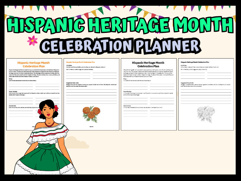 Hispanic Heritage Month Celebration Planner: Menu, Music, Decor, Activities