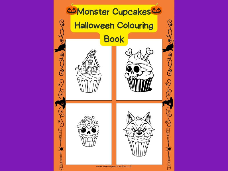 Monster Cupcakes Halloween Colouring Books