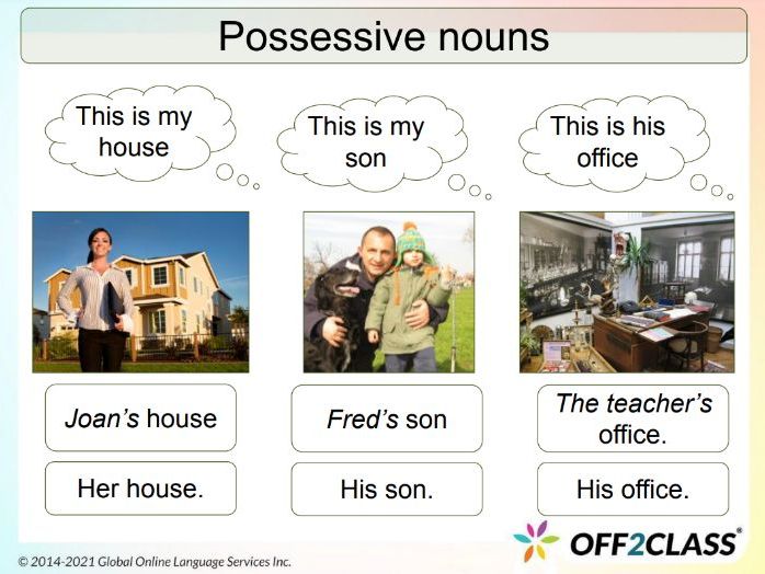 Possessive Nouns Free ESL Lesson Plan Teaching Resources