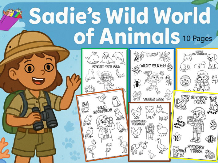Sadie's Wild World of Animals Name Colour