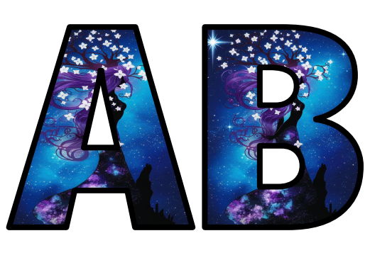 Princess Fairy Tree Lettering Set Display Title Letters Numbers Signs