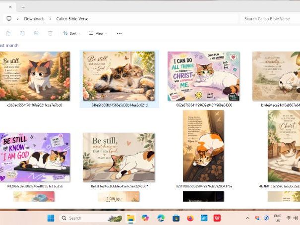 12 Christian Cat Bible Verse Posters | Calico Cat Classroom Decor | Inspirational Scripture Wall Art