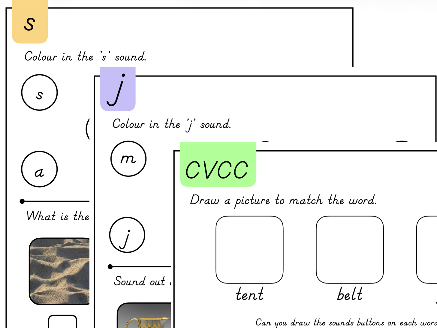 Reception Phase 2-4 Phonics Worksheet Bundle