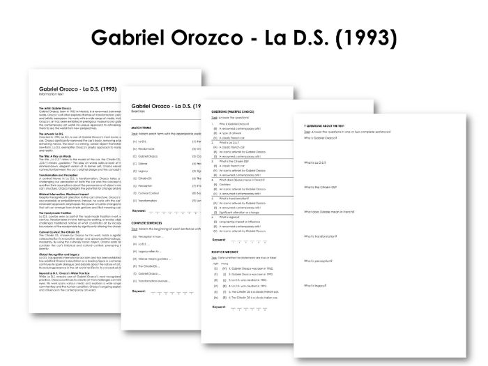 Gabriel Orozco - La D.S. (1993) | Teaching Resources