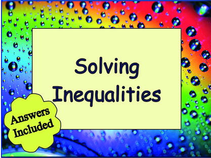 Solving Inequalities - 90 questions with answers