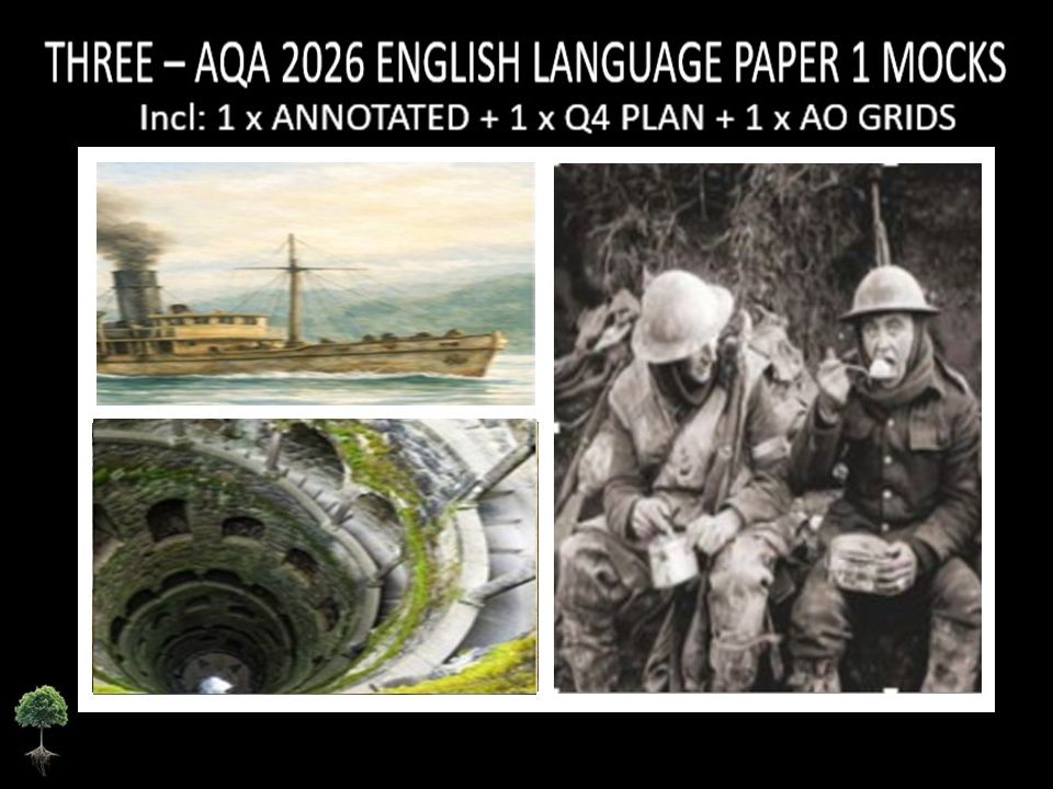 THREE - AQA PAPER 1 | 2026 FULL MOCKS | ANNOTATED | Q4 PLAN | AO GRIDS