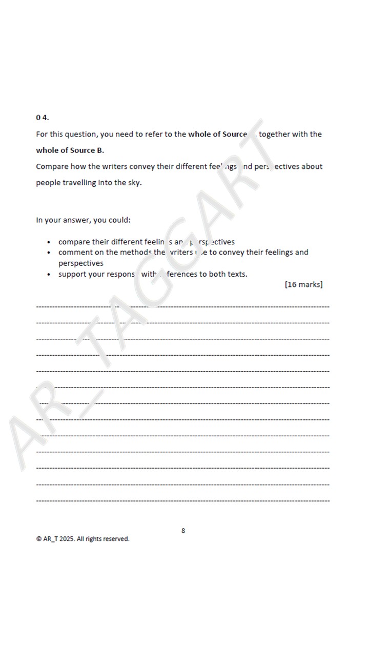 Three AQA 2026 English Language Paper 2 Mocks + Models | Teaching Resources