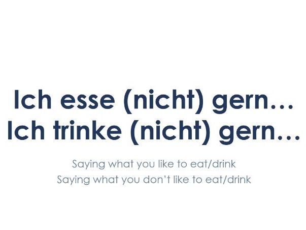 German - Food & drink likes & dislikes