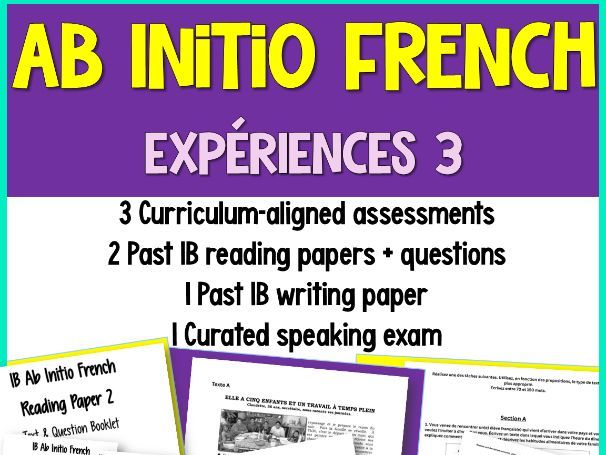 IB French Ab Initio Writing Reading Speaking | Experiences | Exam Prep (3)