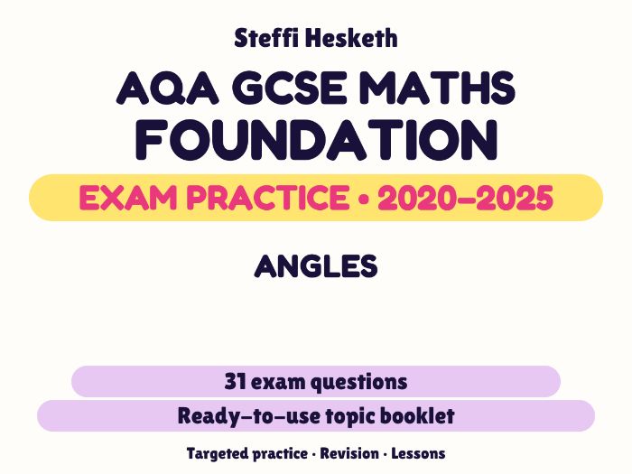 AQA GCSE Maths Foundation: Angles Exam Questions | 2020-2025