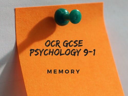 OCR GCSE PSYCHOLOGY 9-1: MEMORY