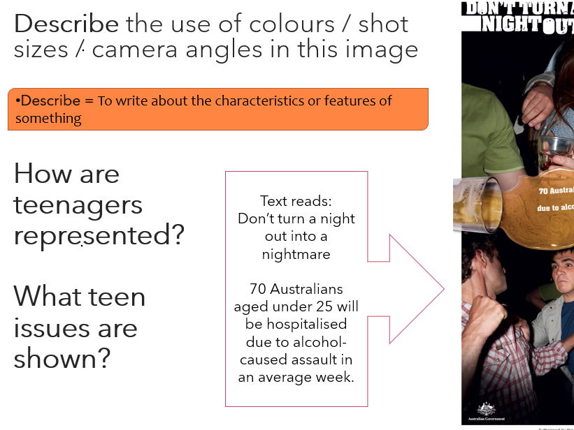 10 English – Teen Representations – More Language Features: Colours, Camera Angles & Shot Sizes