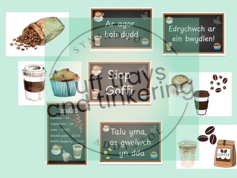 siop goofy coffee role play wales welsh Foundation phase Curriculum for Wales Early Years PS1 addysg