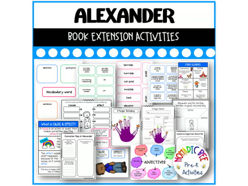 Alexander and the Horrible, Terrible, Very Bad Day Activities