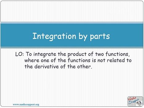 Integration by parts - for IB HL Maths