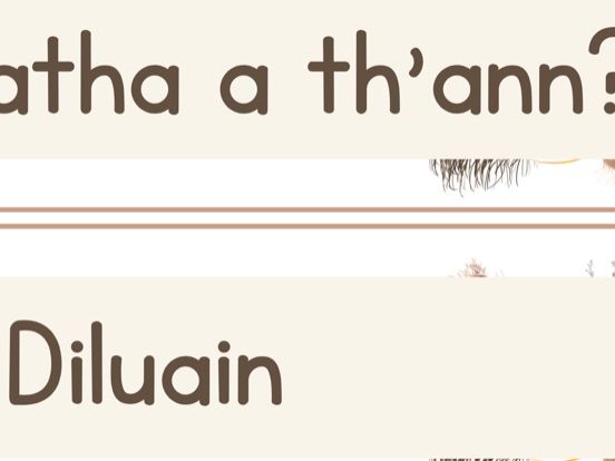 Scottish Gaelic Display - Days and Months