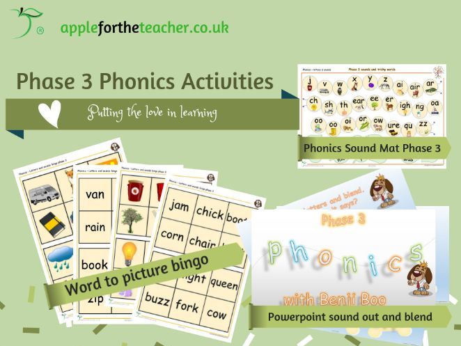 Phonics Letters & Sounds Phase 3 Activity Bundle