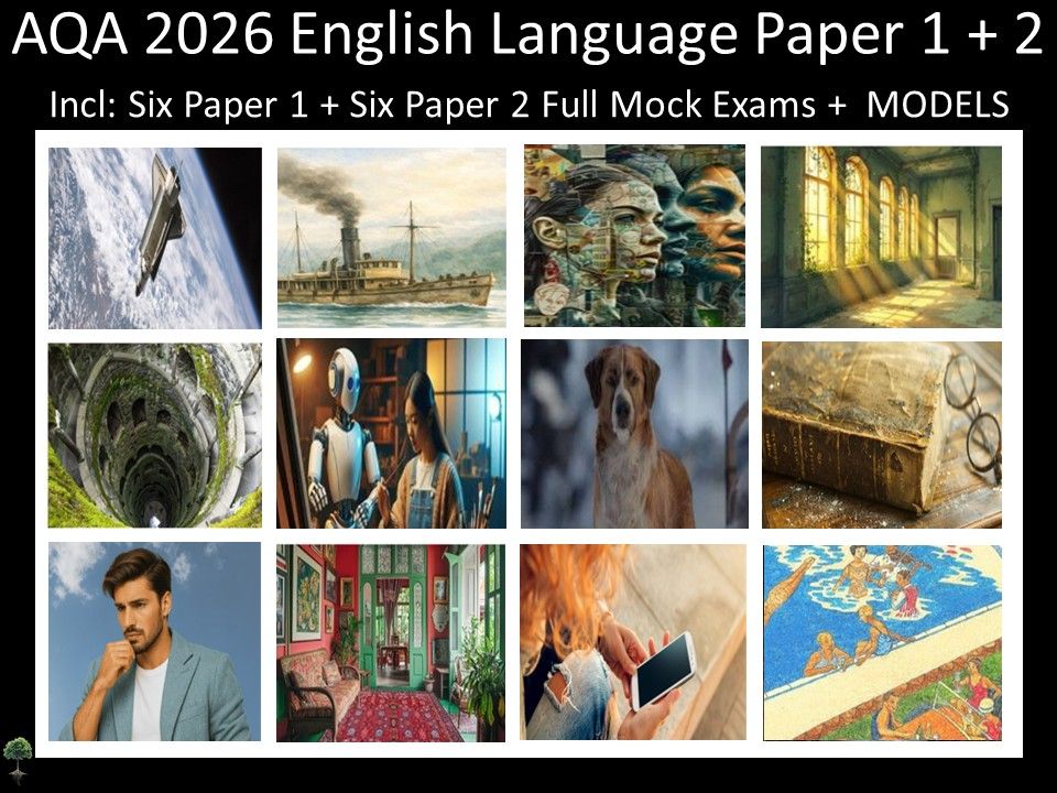 Twelve AQA 2026 GCSE English Language Paper 1 + 2 Mocks | MODELS