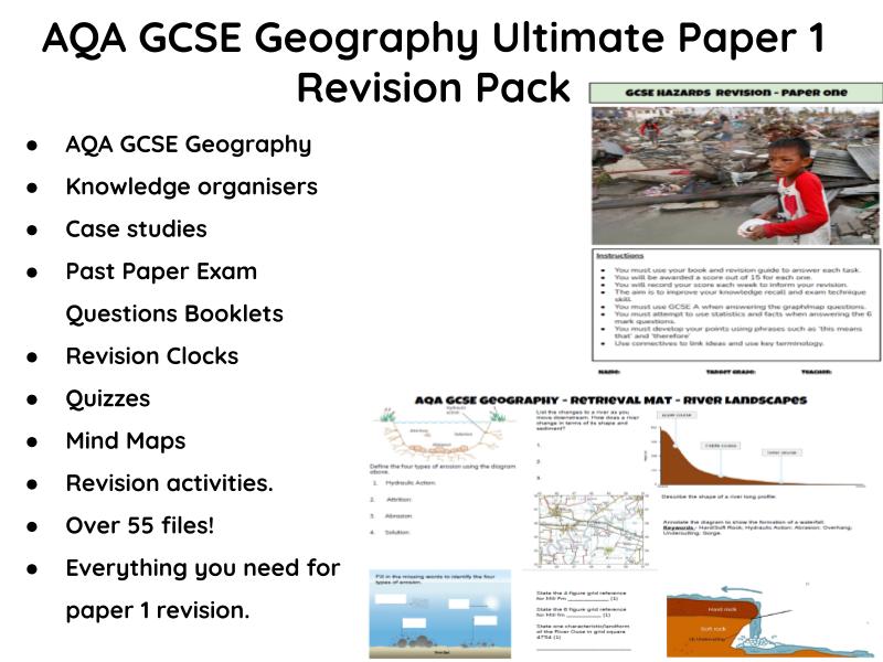 AQA GCSE Geography Ultimate Paper 1 Revision Pack