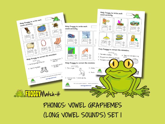 PHONICS: VOWEL GRAPHEMES (LONG VOWEL SOUNDS) SET 1