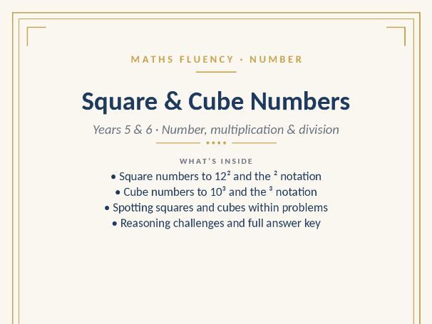 Square & Cube Numbers
