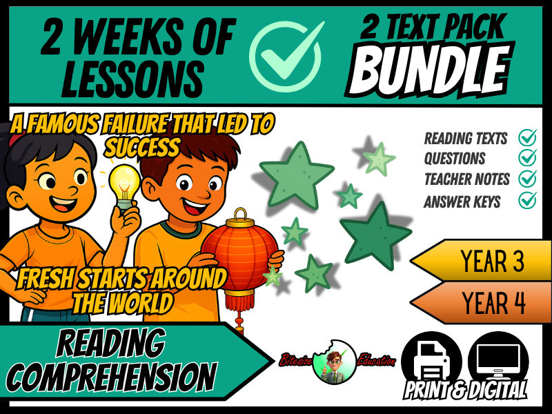 From Failure to Fresh Starts | Bundle | Reading Comprehension | Year 3/4