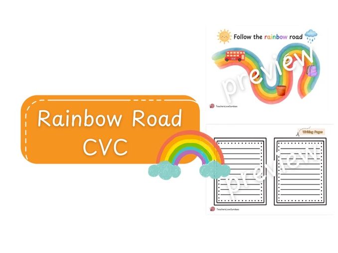 Phonics Rainbow Road CVC