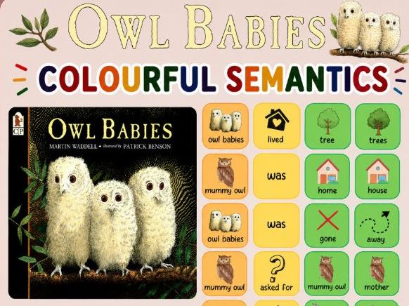 Owl babies colourful semantics