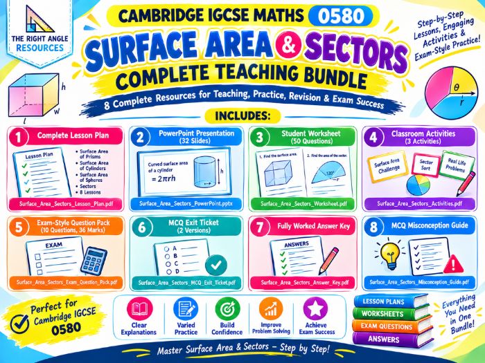 Surface Area & Sectors | Arc Length, Sector Area & 3D Shapes | IGCSE Maths 0580 & GCSE