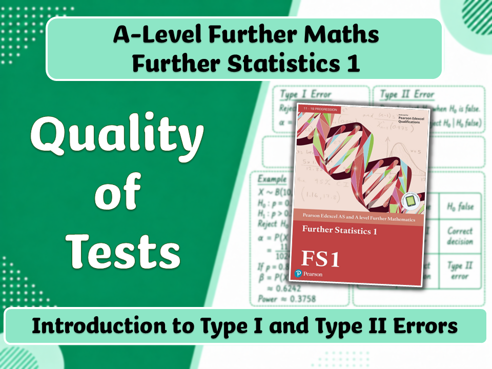 A-Level Further Maths | FS1 | Intro to Type I and Type II Errors