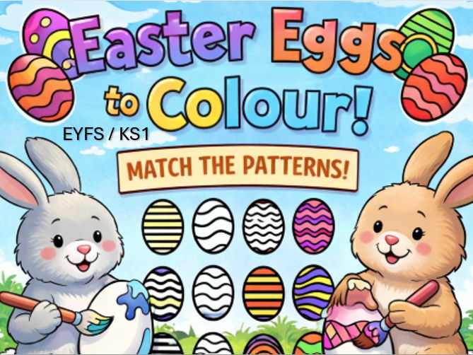 Easter Eggs to Colour Freebie