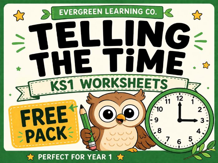 Telling the Time Worksheets KS1 Free