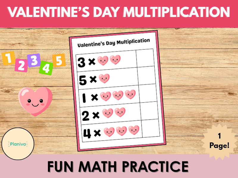 Valentine’s Day Multiplication Worksheets | Fun Math Practice