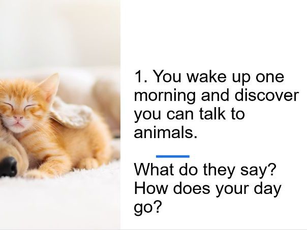 Creative Writing - Imagine this