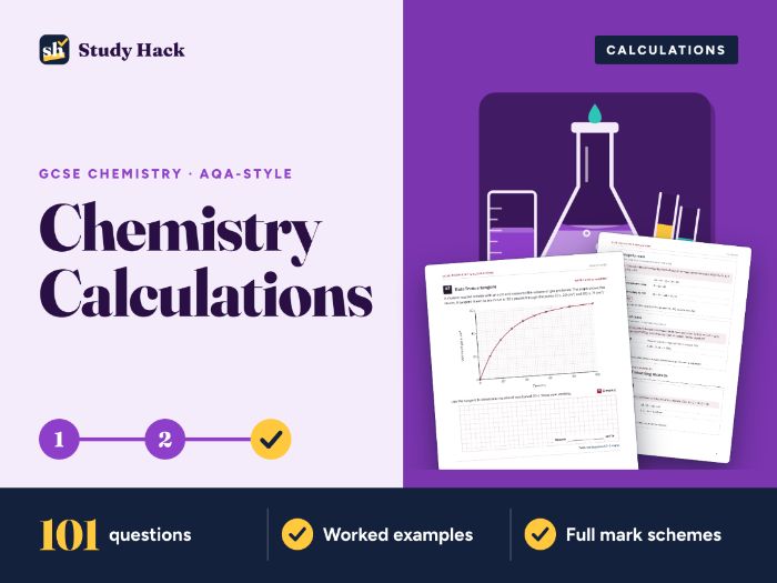 GCSE Chemistry Calculations: 101 Exam-Style Questions, Worked Examples and Mark Schemes (AQA-style)