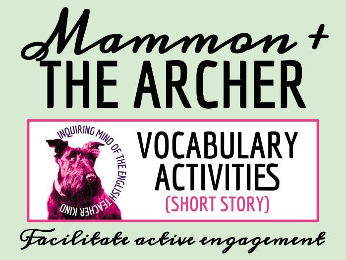 "Mammon and the Archer" by O. Henry Vocabulary Activities | Valentine's Day Short Story