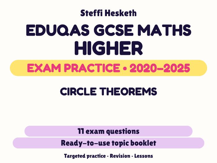 Eduqas GCSE Maths Higher: Circle theorems Exam Questions | 2020-2025