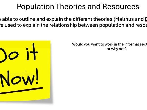 L10 Population Theorists - Edexcel iGCSE Geography