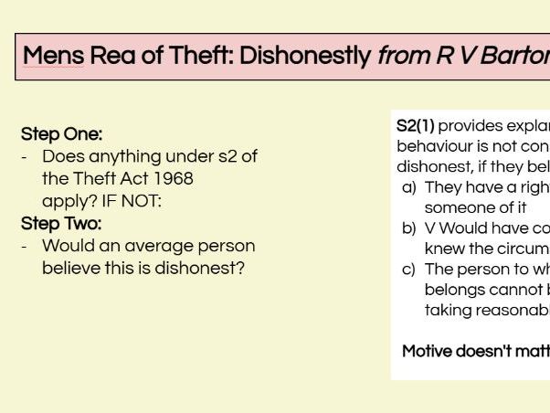 OCR Law: Property Offences Revision